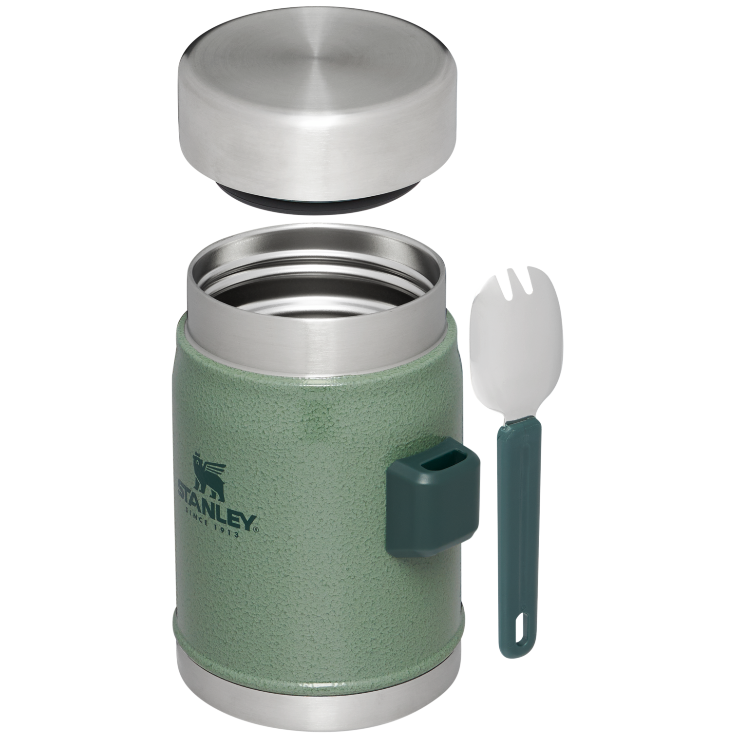 B2B_Web_PNG-The-Legendary-Classic-Food-Jar-14OZ-Hammertone-Green-Hero-Exploded_1b98703a-3053-4b51-b8dd-8329831766cb.png